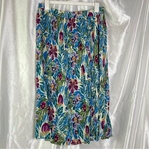 2/$15 Cottagecore Floral Midi Skirt Size M